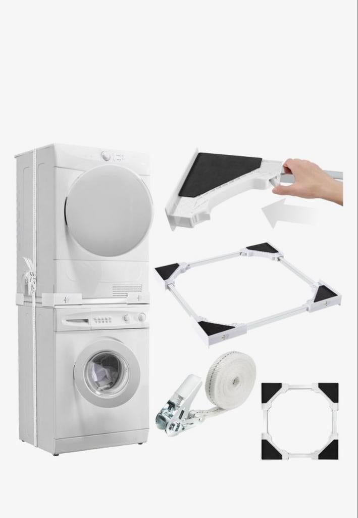 Stapelkit wasmachine droger tussenstuk, Ophalen, Gebruikt