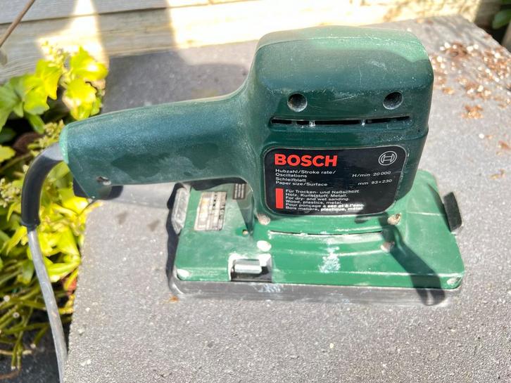 Bosch schuurmachine, Doe-het-zelf en Verbouw, Gereedschap | Schuurmachines, Gebruikt, Vlakschuurmachine, Minder dan 600 watt, Ophalen