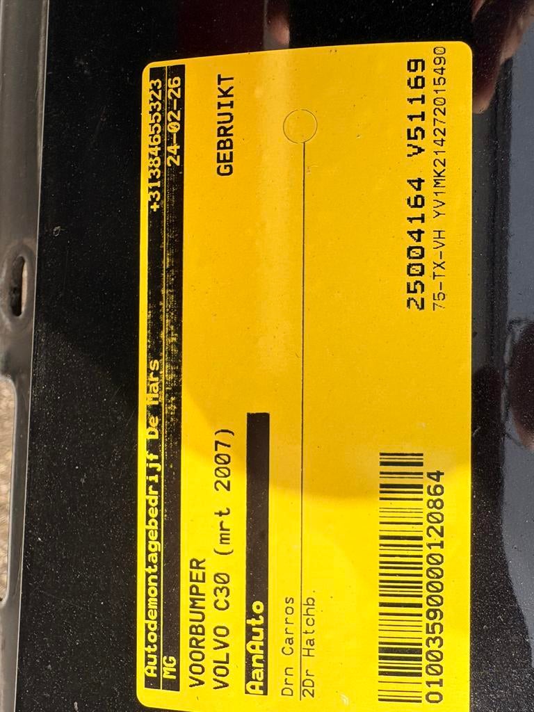 Voorbumper compleet Volvo C30 (tot 2010) - Gebruikt, Auto-onderdelen, Gebruikt, Voor, Ophalen of Verzenden, Volvo