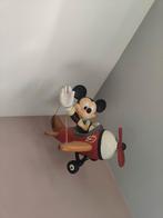 Vintage Mickey Mouse Beeldje in Vliegtuig, Ophalen, Mickey Mouse, Gebruikt, Beeldje of Figuurtje