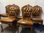 6 Chesterfield Barok Lederen Eetkamerstoelen, Ophalen