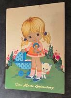 Meisje met poppenwagen en poesje, Verzenden, 1960 tot 1980, Gelopen, Kinderen