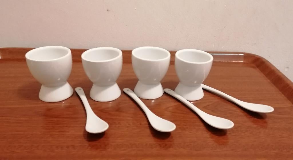 Vintage Eieren dopje porselein met lepeltje VANAF € 5,00, Ophalen of Verzenden, Zo goed als nieuw