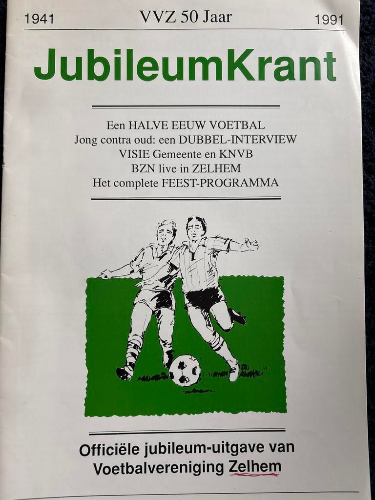 JubileumKrant VVZ 50 Jaar (1941-1991) Voetbal Zelhem, Ophalen of Verzenden