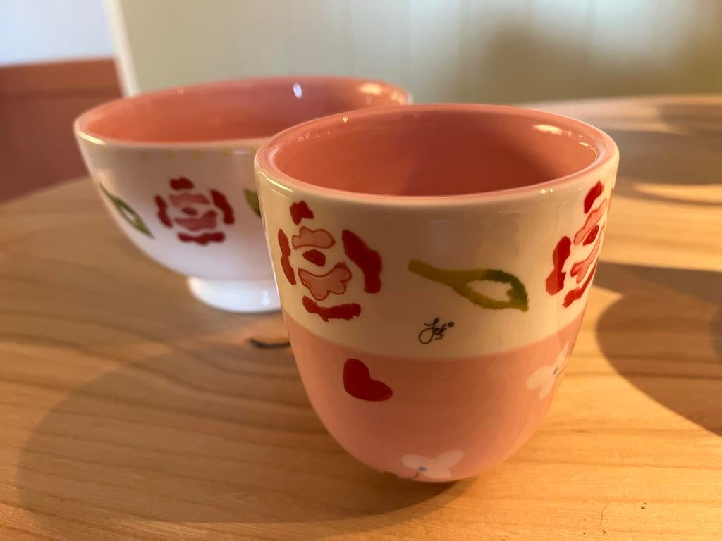 Mok en schaaltje van Jet by ter Steege, Ophalen, Gebruikt, Keramiek, Overige stijlen