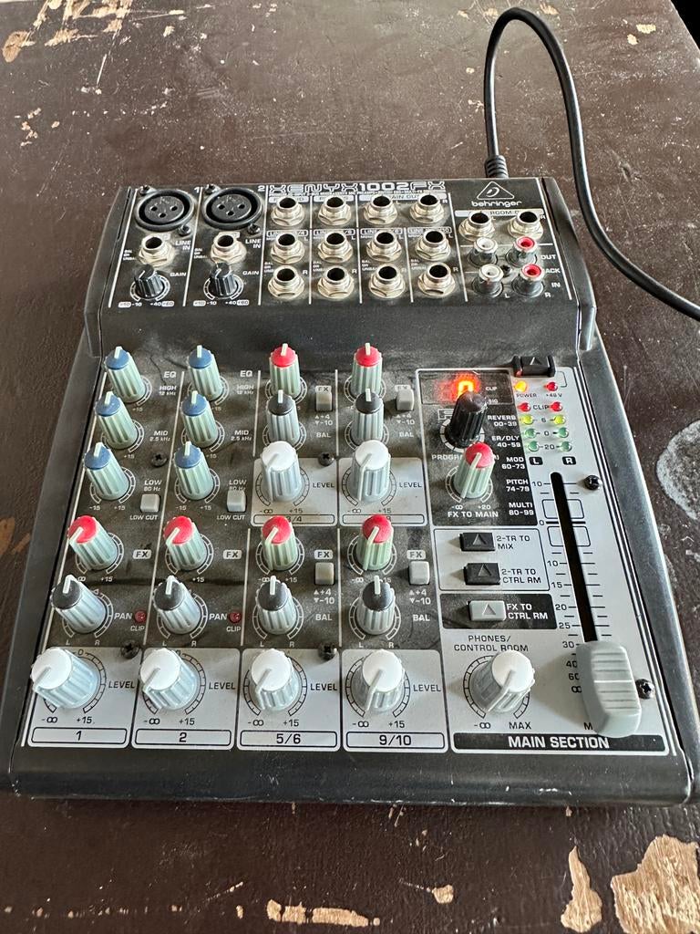 Behringer Xenyx 1002 FX mengpaneel, Muziek en Instrumenten, Mengpanelen, Ophalen of Verzenden, Gebruikt, 5 tot 10 kanalen, Microfooningang