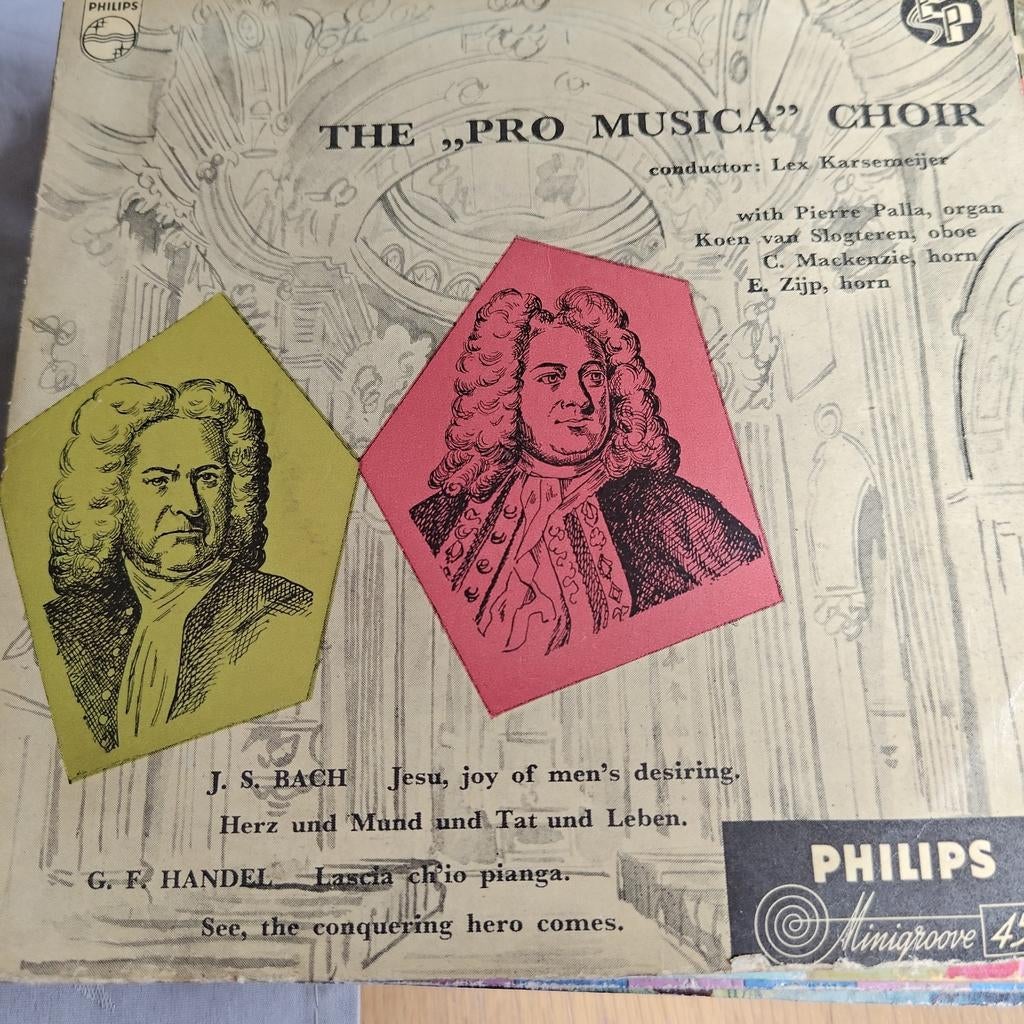Philips Minigroove 45: Bach & Handel door Pro Musica Koor, Ophalen of Verzenden, Gebruikt, 7 inch