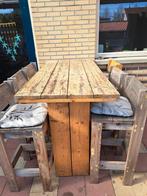 Steigerhouten statafel met krukken, Tuin en Terras, Ophalen of Verzenden