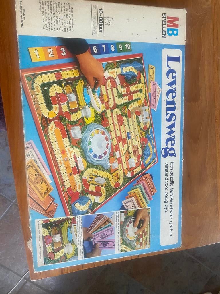 Leuk familie bord spel levensweg, Vijf spelers of meer, Ophalen, Gebruikt