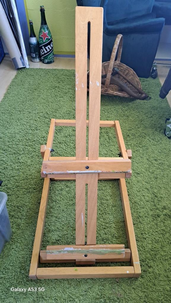 Houten tafel schildersezel, Hobby en Vrije tijd, Schilderen, Ophalen