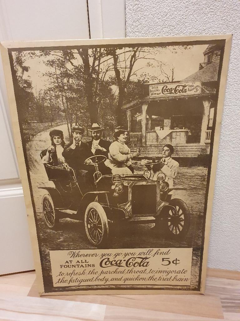 Coca cola reclamebord, Verzamelen, Ophalen, Gebruikt, Reclamebord