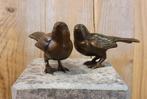 2 MUSJES / BRONS / vogel, Dierenbeeld, Nieuw, Info@huisentuindecoratiemarie.nl, Huis en tuin decoratie marie
