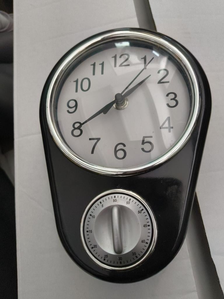 Retro Keukenklok - Stijlvol en Functioneel, Ophalen, Gebruikt, Analoog, Wandklok