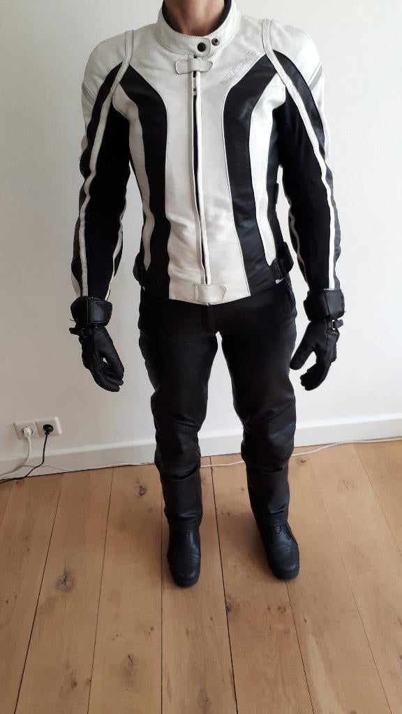 Complete leren motorset: jack + broek, Motoren, Kleding | Motorkleding, Ophalen of Verzenden, Richa, Tweedehands, Kinderen