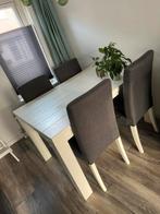 Eethoek, op maat gemaakt, 135x90 cm incl stoelen, Ophalen, Gebruikt, 4 tot 6 stoelen