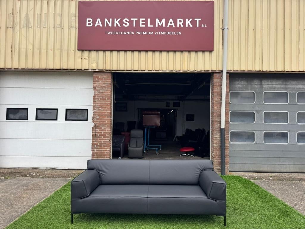 Bankstel Design on StockBloq bank 3 zits zwart leer, Huis en Inrichting, Ophalen, Geen, Pahest@hotmail.nl, Design