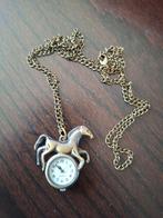 Zakhorloge met paard en ketting - brons, werking onbekend, Overige merken, Overige materialen, Gebruikt, Overige materialen