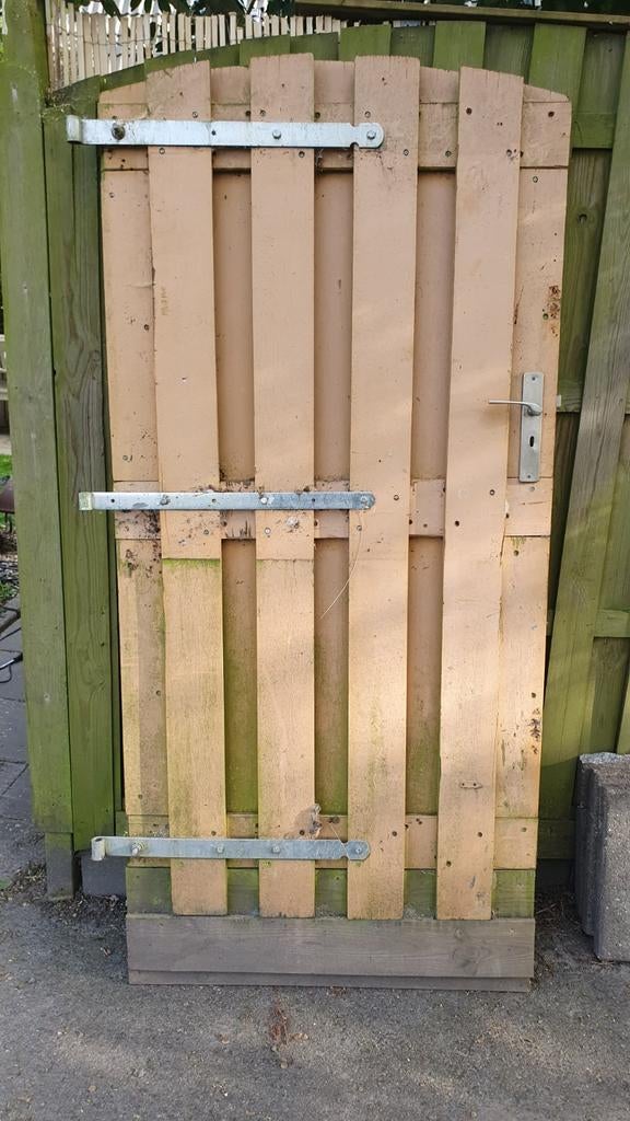Tuinpoort met slot, Tuin en Terras, Schuttingen, Ophalen, Hout, Minder dan 3 meter, 1 tot 2 meter