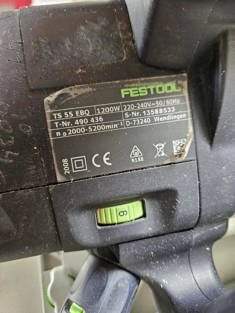 Festool TS55 EBQ invalzaag met geleider, Ophalen, Gebruikt, Invalzaag, .
