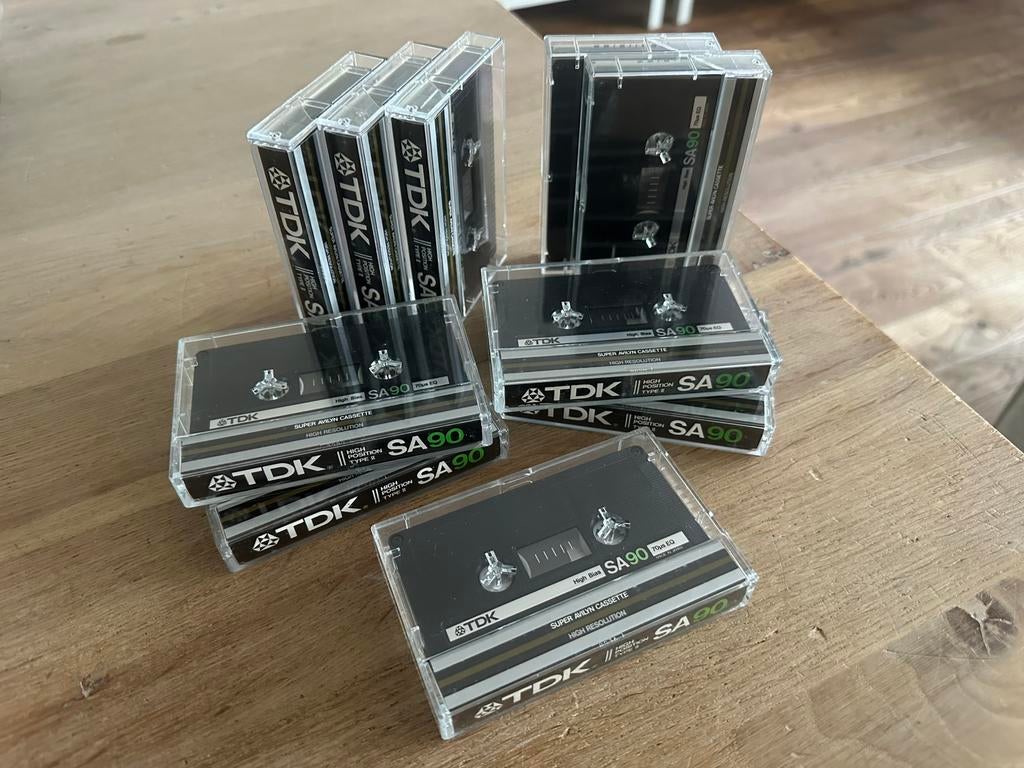 30 stuks cassettebandjes TDK SA90 & Maxell XLII90, Gebruikt, Overige genres, Ophalen of Verzenden, Onbespeeld