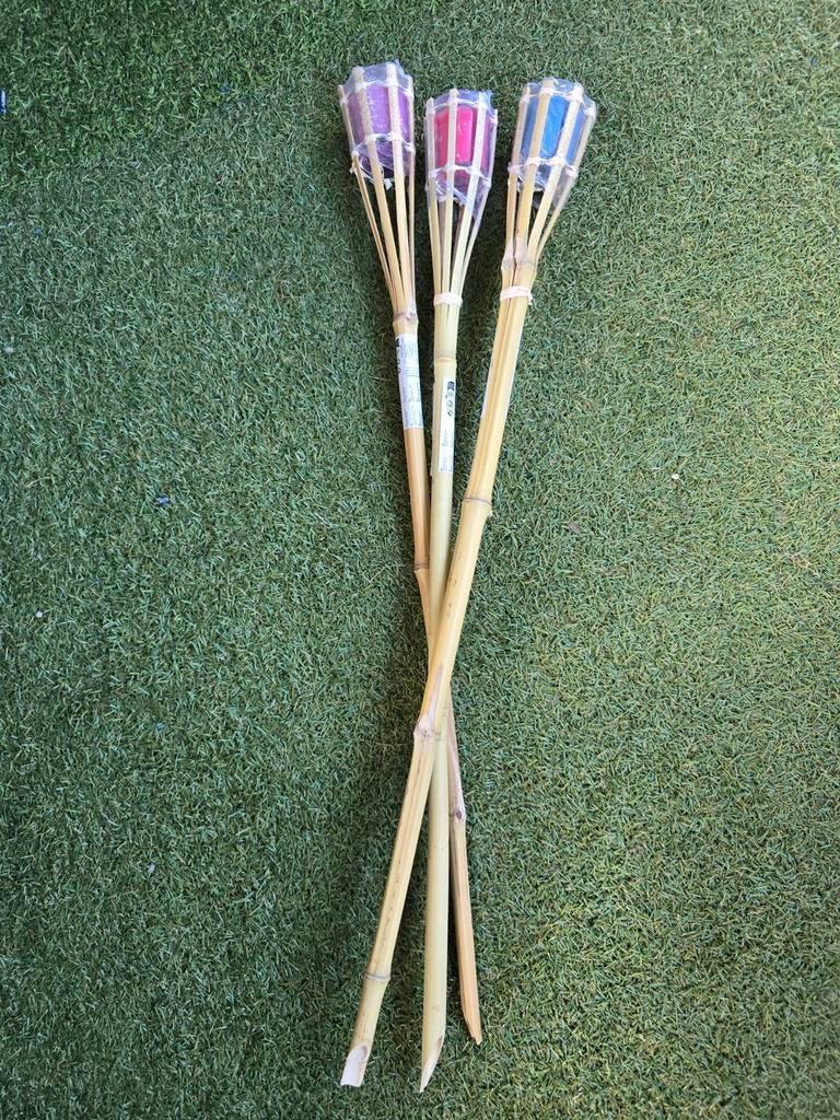 3 bamboe tuinfakkels 76cm, Ophalen of Verzenden, Nieuw