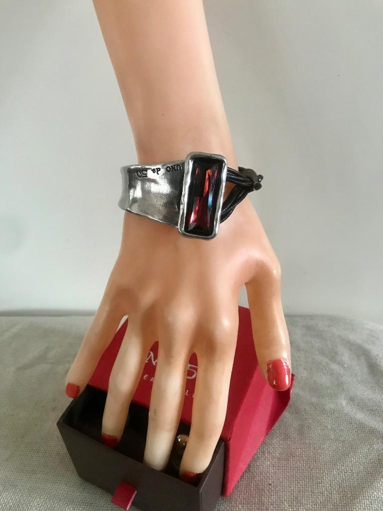 Uno de 50 armband (162) (275,- = 92,50) aurora borealis red, Sieraden, Tassen en Uiterlijk, Armbanden, Met kristal, Overige materialen