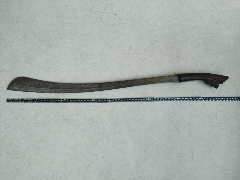 Antieke oude Gliwang / Klewang zwaard machete indonesië, Ophalen of Verzenden