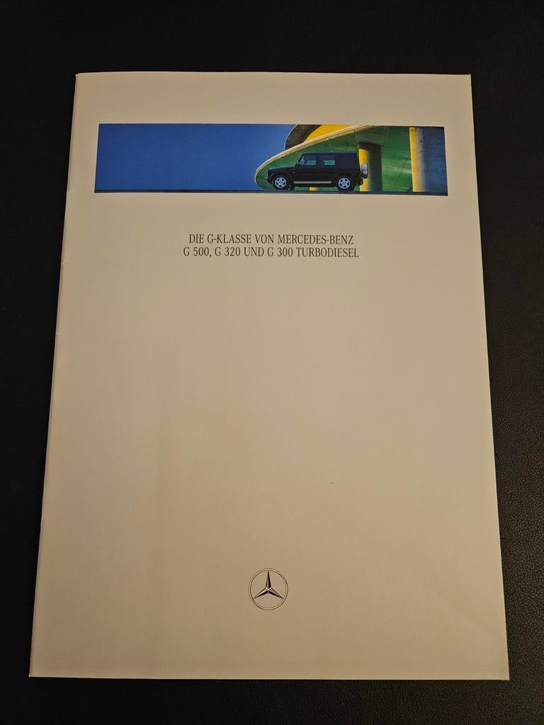 Brochure Mercedes-Benz G-klasse G500, G320, G300 TD 1998, Ophalen of Verzenden, Zo goed als nieuw, Mercedes