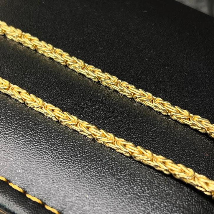 14k gouden koningsketting prachtig dik schakel, Sieraden, Tassen en Uiterlijk, Kettingen, Nieuw, Goud, Ophalen of Verzenden