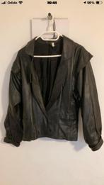 Leren jas met rok, Ophalen of Verzenden, Gedragen, Maat 38/40 (M), Zwart