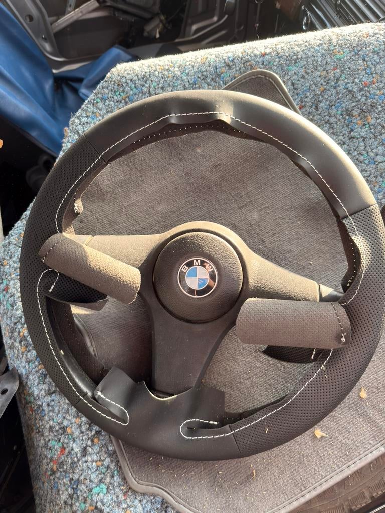 BMW E30 E32 E34 stuur met nieuwe hoes, Ophalen, Gebruikt, BMW