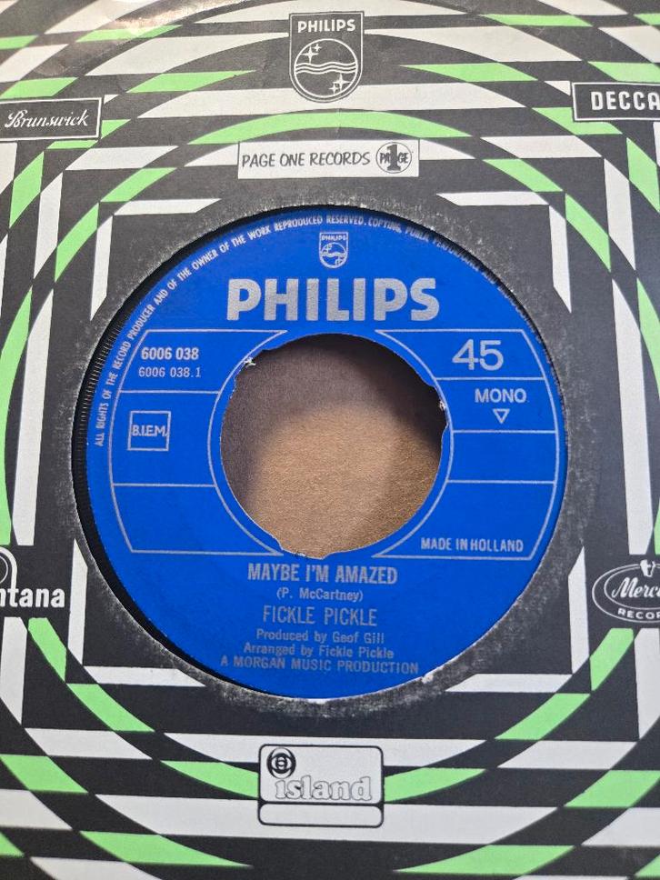 Fickle pickle - Maybe I'm amazed, Cd's en Dvd's, Vinyl Singles, Zo goed als nieuw, Single, Pop, 7 inch, Ophalen of Verzenden