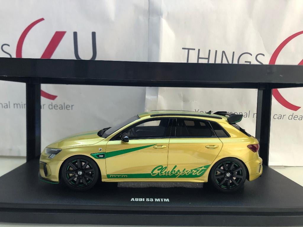 GT Spirit 1:18 Audi S3 MTM geelgroen nieuw in verpakking, Ophalen of Verzenden, Nieuw, Auto, Overige merken