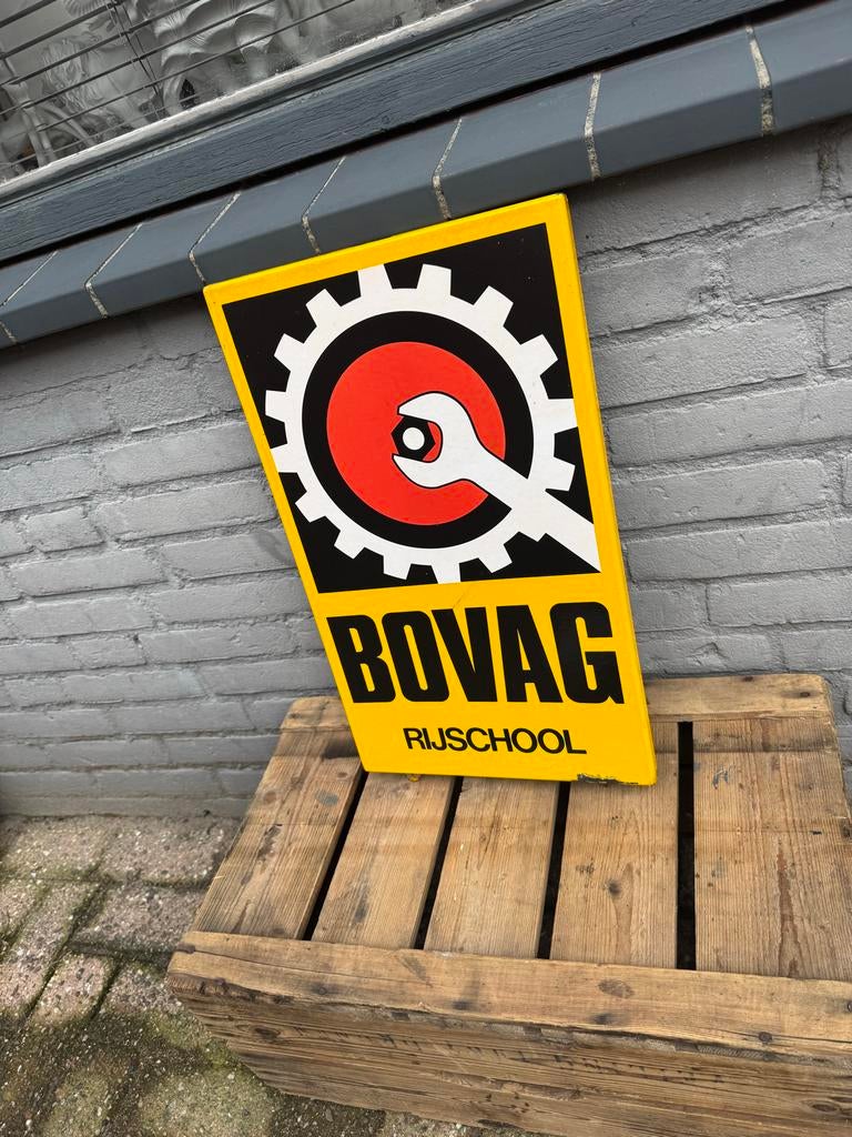 BOVAG Rijschool Reclamebord - Emaille Look, Ophalen