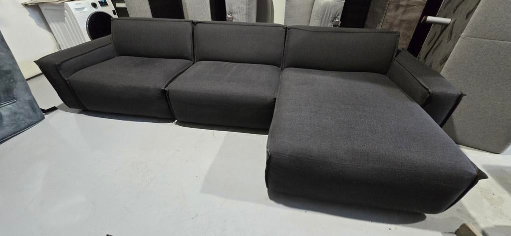 Umix Brooklyn Antraciet Hoekbank - Professioneel Gereinigd, Huis en Inrichting, Ophalen, Gebruikt, Hoekbank, 300 cm of meer