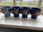 Henk Potters keramiek geglazuurde waxinelichtjes 4 stuks, Ophalen of Verzenden