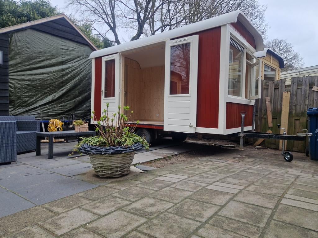 Pipowagen Tiny House - Mantelzorg/Werkplek - Winterhard, Ophalen of Verzenden