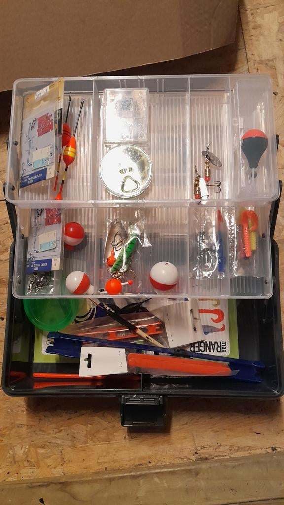 Koffer met vis spullen, Ophalen of Verzenden