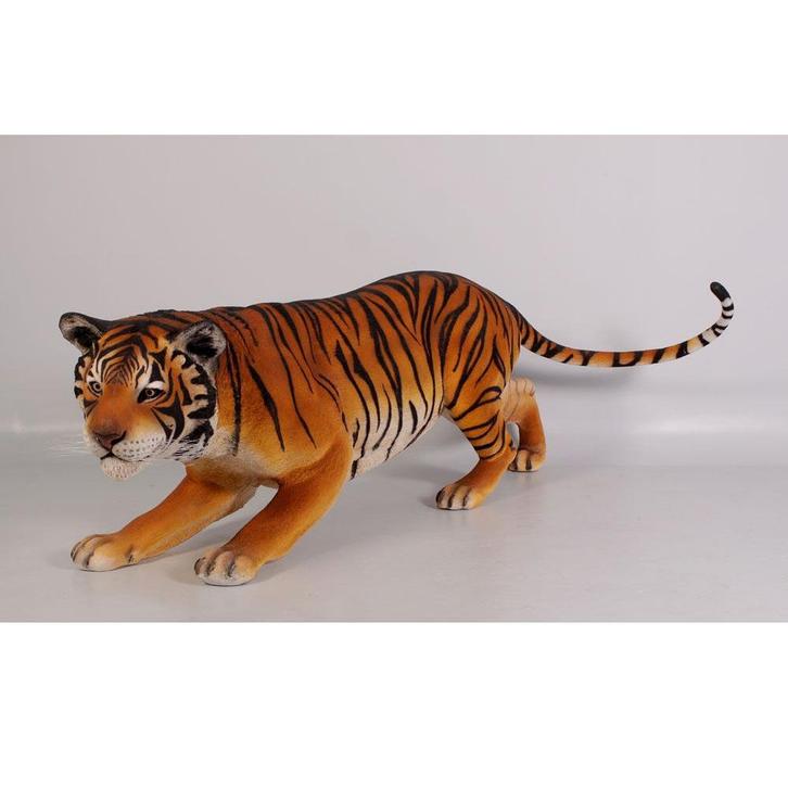 Bengal Tiger – Bengaalse Tijger beeld Lengte 229 cm, Verzamelen, Dierenverzamelingen, Nieuw, Overige typen, Ophalen