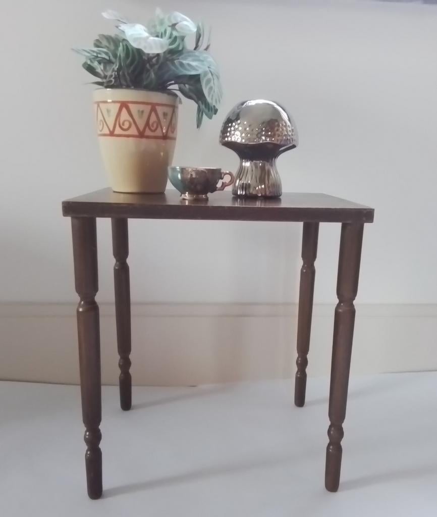 Stijlvol , elegant planten tafeltje., Ophalen of Verzenden, 25 tot 50 cm, Rond, 50 tot 100 cm