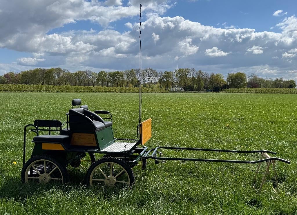 Menwagen enkelspan met tuig, Gebruikt, Marathonwagen, Paard of Pony