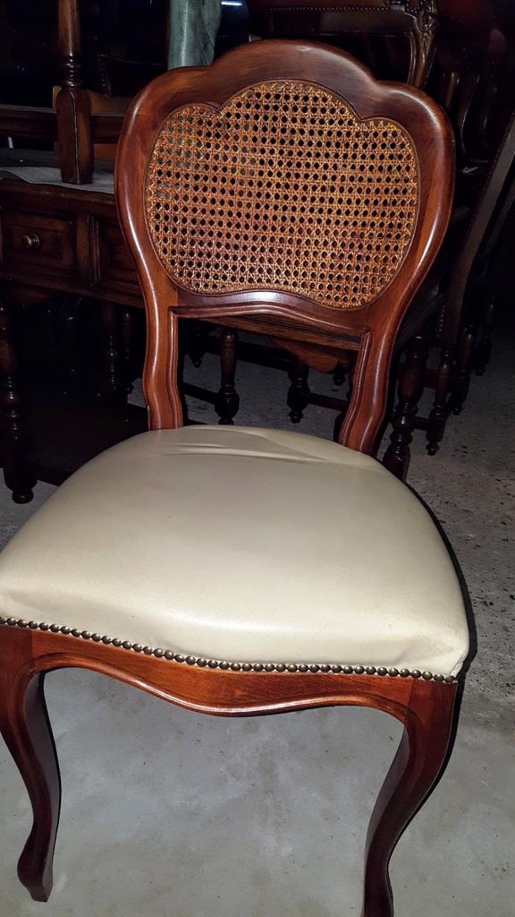 6 Kersenhout eetkamers stoelen en tafel, Ophalen, Gebruikt