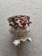 Vintage keramische bloempot met rozen decoratie, Ophalen