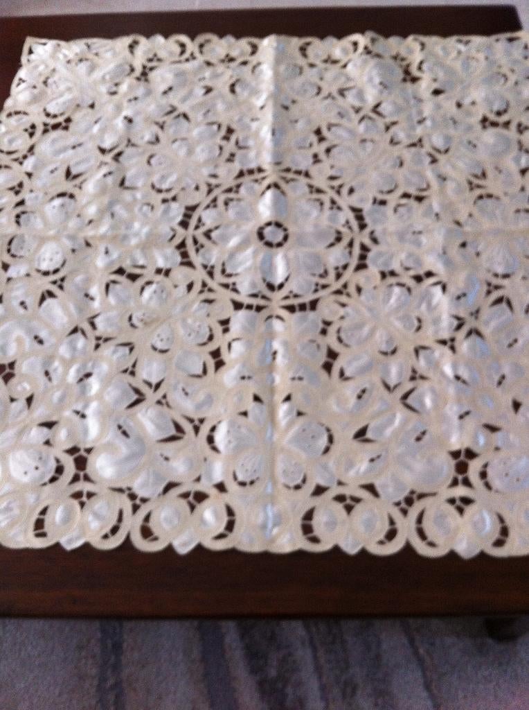 Sjeik tafel kleedje beige 85x85 cm, Ophalen of Verzenden, Zo goed als nieuw, Vierkant