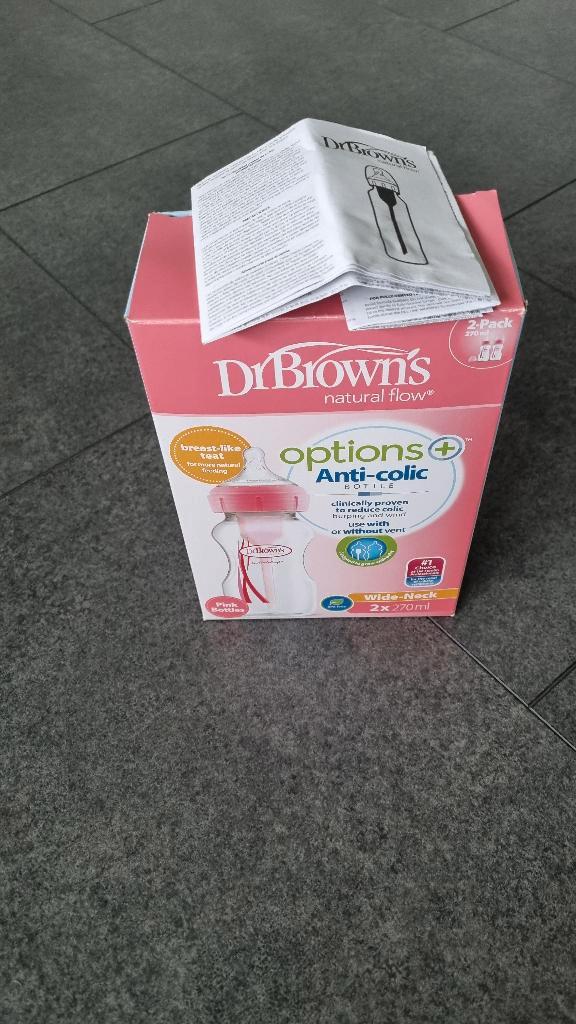 Dr. Browns flessen met speen en ventielsysteem, Kinderen en Baby's, Babyvoeding en Toebehoren, Zo goed als nieuw, Flessen- of potjesverwarmer