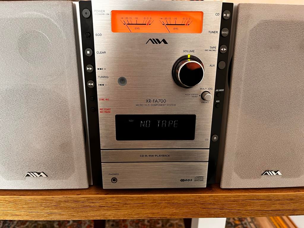Aiwa micro HiFi component met boxen cassette werkt niet, Audio, Tv en Foto, Stereo-sets, Gebruikt, Cassettedeck, Microset, Ophalen