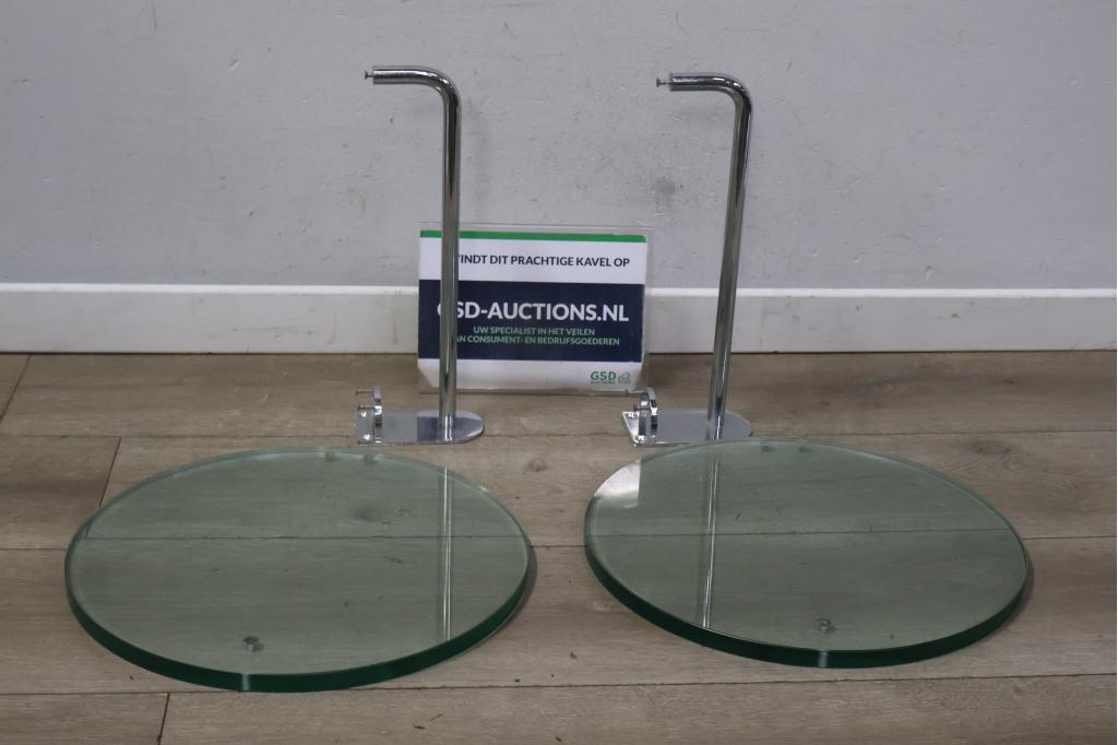 (2)Schönbuch glazen Bijzettafels, Huis en Inrichting, Ophalen of Verzenden, Niet ingevuld, Niet ingevuld, Niet ingevuld