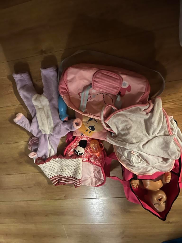 Babyborn met spulletjes, Ophalen of Verzenden, Zo goed als nieuw, Pop