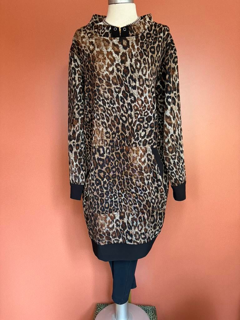 Joseph Ribkoff jurk panterprint 48 zgan😍mooi👌🥰❤️, Kleding | Dames, Verzenden, Zo goed als nieuw, Maat 46/48 (XL) of groter