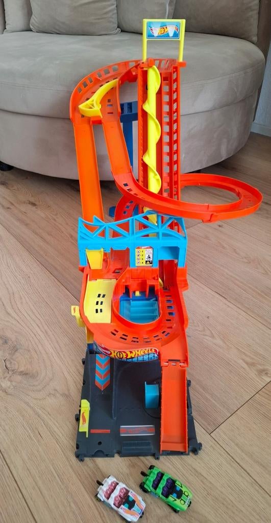 Hot Wheels City Roller Coaster Rally Track Set, Racebaan, Zelf te bouwen, Ophalen of Verzenden, Zo goed als nieuw